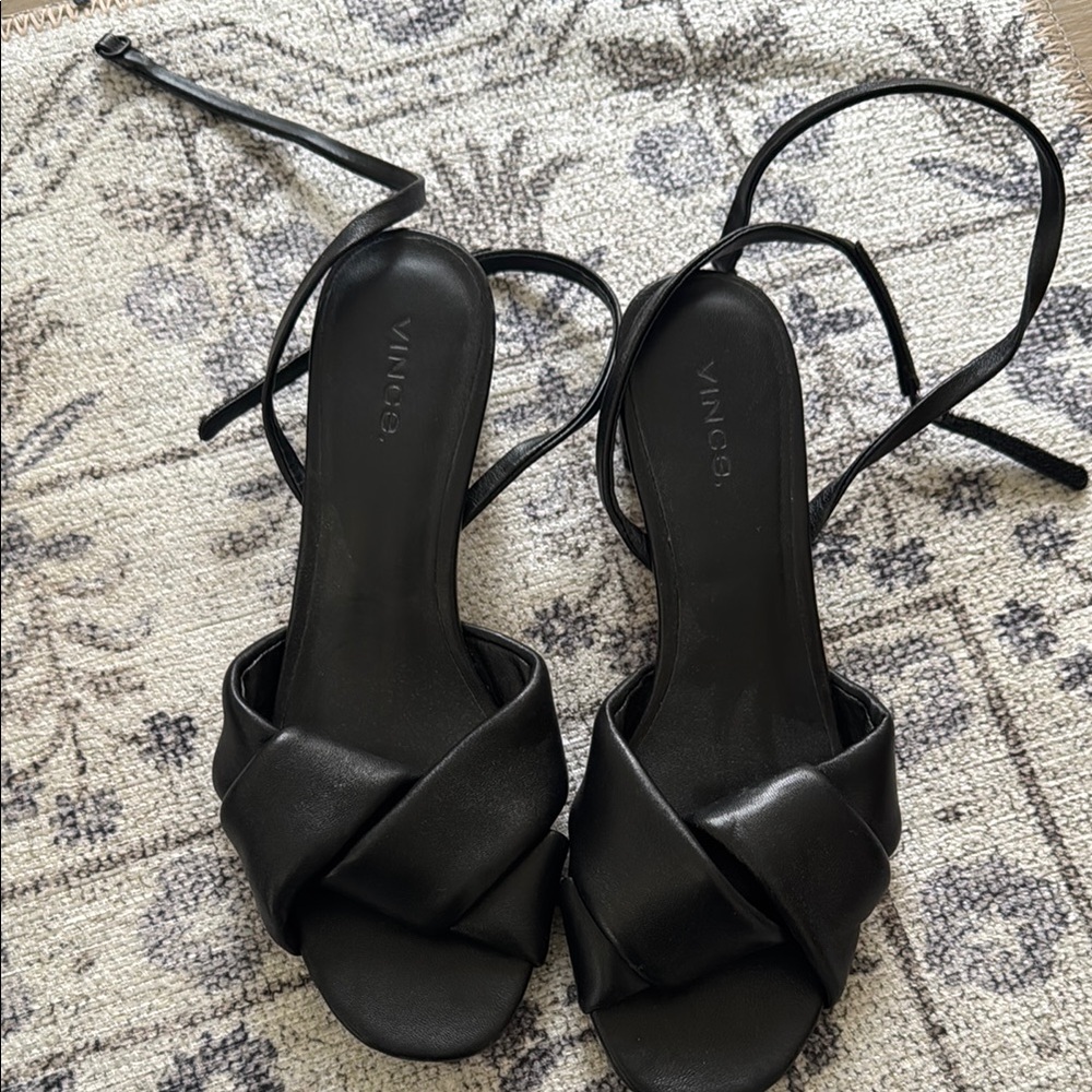 Vince Black Strappy Sandals